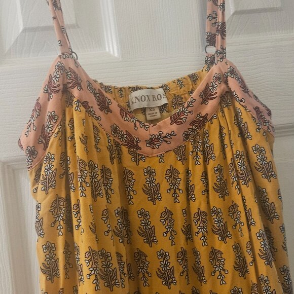 Knox Rose Multicolor tiered boho CottageCore sleeveless dress pockets maxi S - Picture 5 of 11